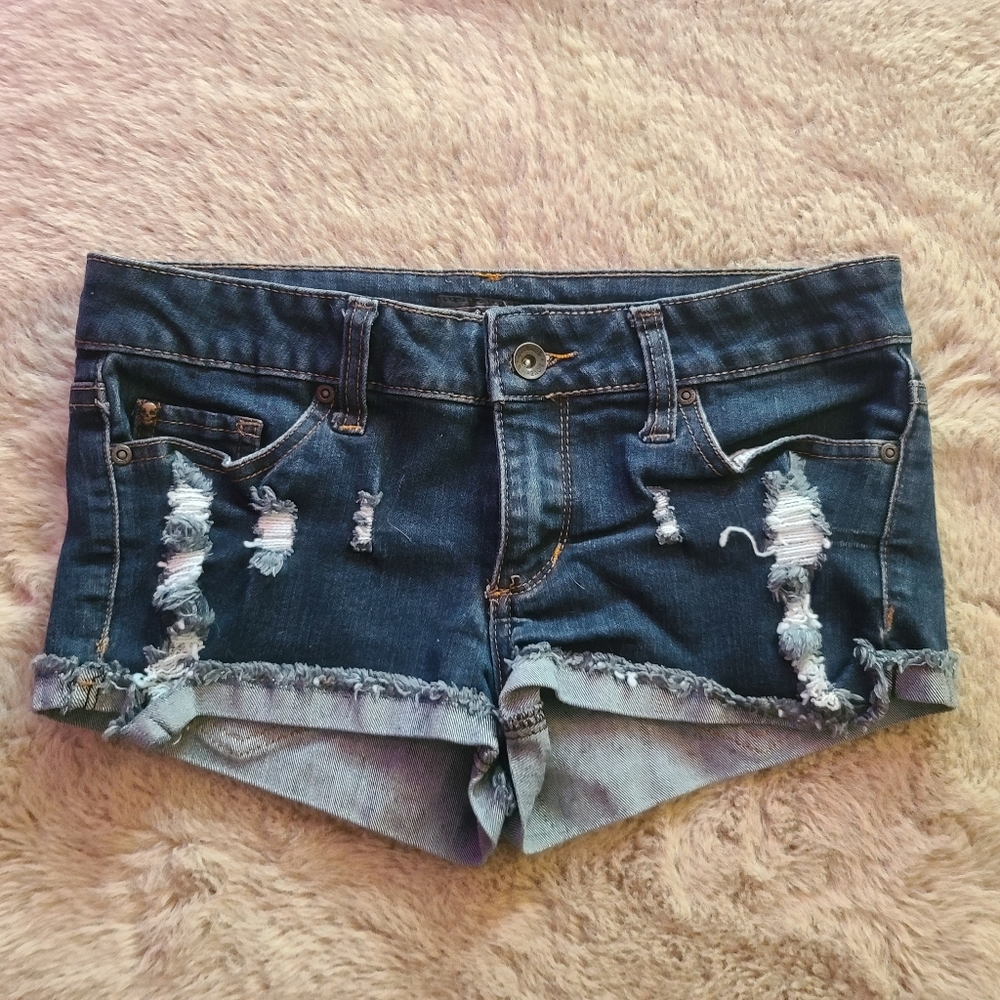 Lovesick distressed denim shorts